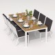 IdealPatio - Обеденная группа Ideal Patio Tella Gira 200 Цвет: белый, антрацит IdealPatio - Обеденная группа Ideal Patio Tella Gira 200 Цвет: белый, антрацит