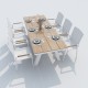 IdealPatio - Обеденная группа Ideal Patio Mirra Sola 220 Цвет: белый IdealPatio - Обеденная группа Ideal Patio Mirra Sola 220 Цвет: белый