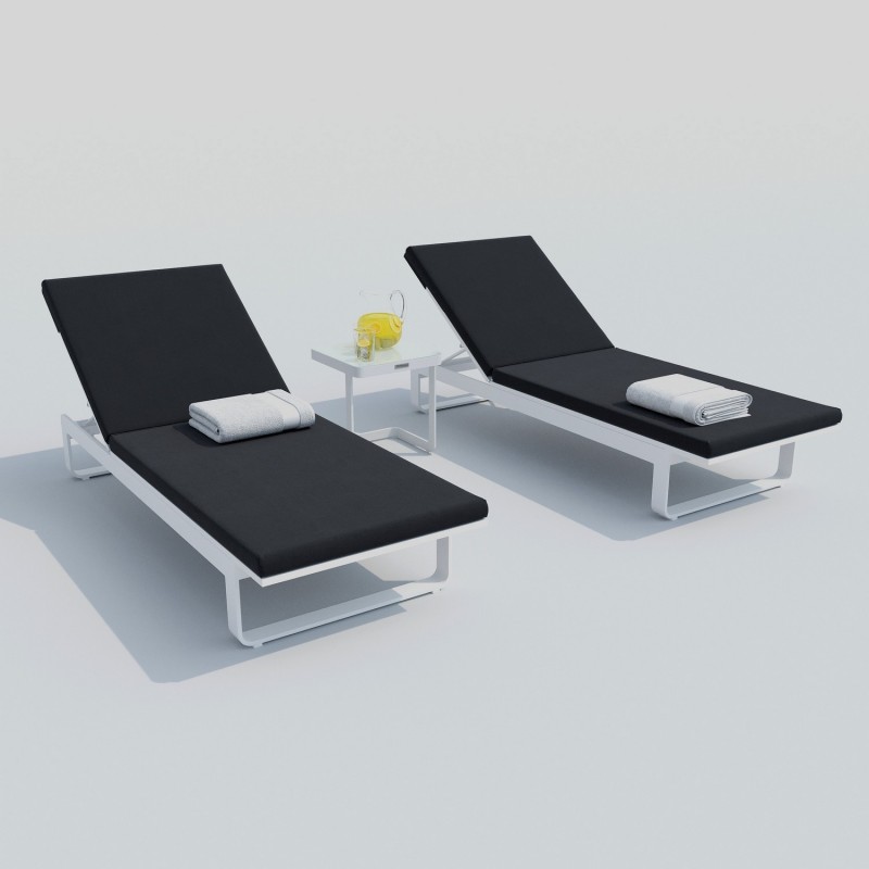 IdealPatio - Шезлонг Ideal Patio Letto Цвет: белый, антрацит IdealPatio - Шезлонг Ideal Patio Letto Цвет: белый, антрацит