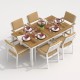 IdealPatio - Обеденная группа Ideal Patio Tella Bonta 180 Цвет: белый, бежевый IdealPatio - Обеденная группа Ideal Patio Tella Bonta 180 Цвет: белый, бежевый