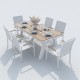 IdealPatio - Обеденная группа Ideal Patio Mirra Sola 180 Цвет: белый IdealPatio - Обеденная группа Ideal Patio Mirra Sola 180 Цвет: белый