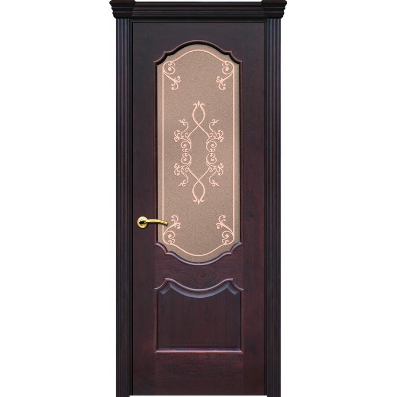 Komfortdoors - Рубин-2 красное дерево тёмное ДО Komfortdoors - Рубин-2 красное дерево тёмное ДО