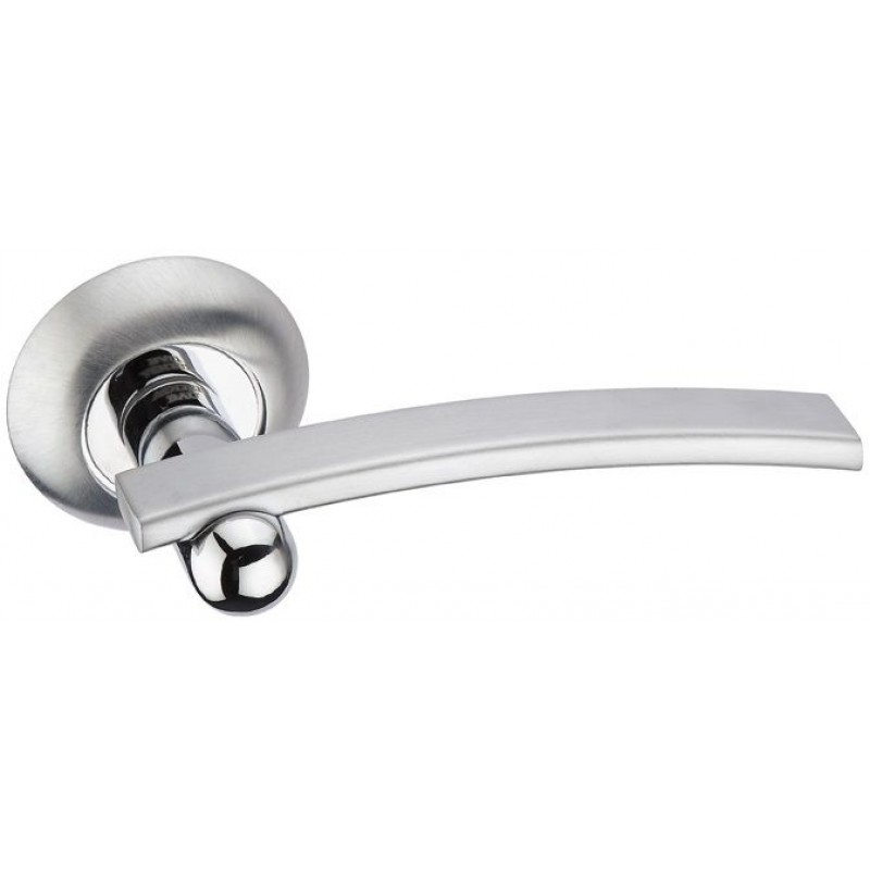 Adden bau - Дверная ручка на круглой розетке ADDEN BAU Grif A103 Chrome хром Adden bau - Дверная ручка на круглой розетке ADDEN BAU Grif A103 Chrome хром
