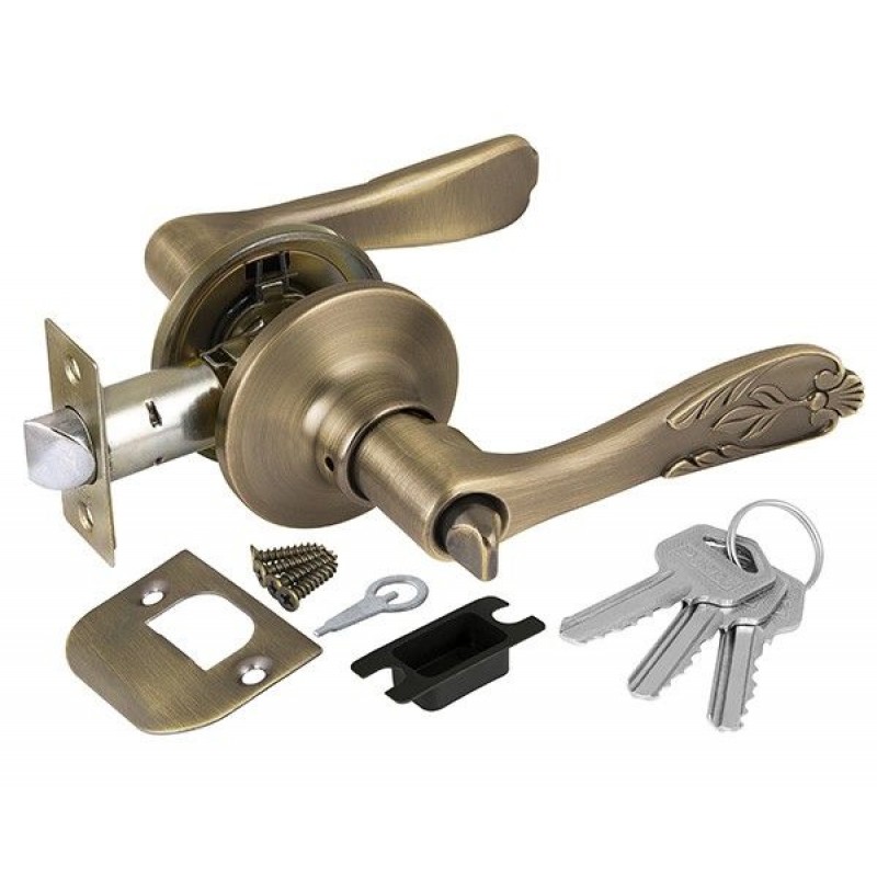 Punto - Ручка защелка 6033 MAB-E (кл./фик.) мат. бронза Punto - Ручка защелка 6033 MAB-E (кл./фик.) мат. бронза
