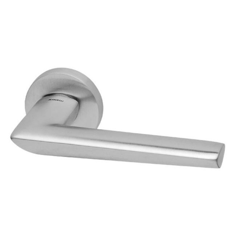 Mandelli - Ручка дверная на круглой розетке MANDELLI 1081 ISI 26D матовый хром Mandelli - Ручка дверная на круглой розетке MANDELLI 1081 ISI 26D матовый хром