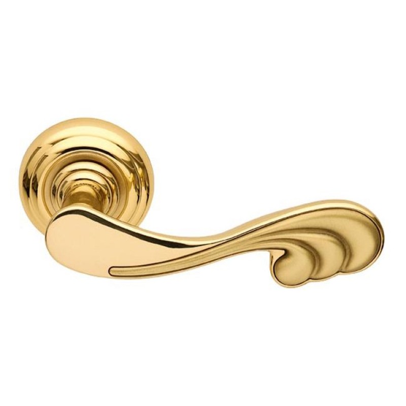 Mandelli - Ручка дверная на круглой розетке MANDELLI 1121 SOFT 03/04 золото/матовое золото Mandelli - Ручка дверная на круглой розетке MANDELLI 1121 SOFT 03/04 золото/матовое золото