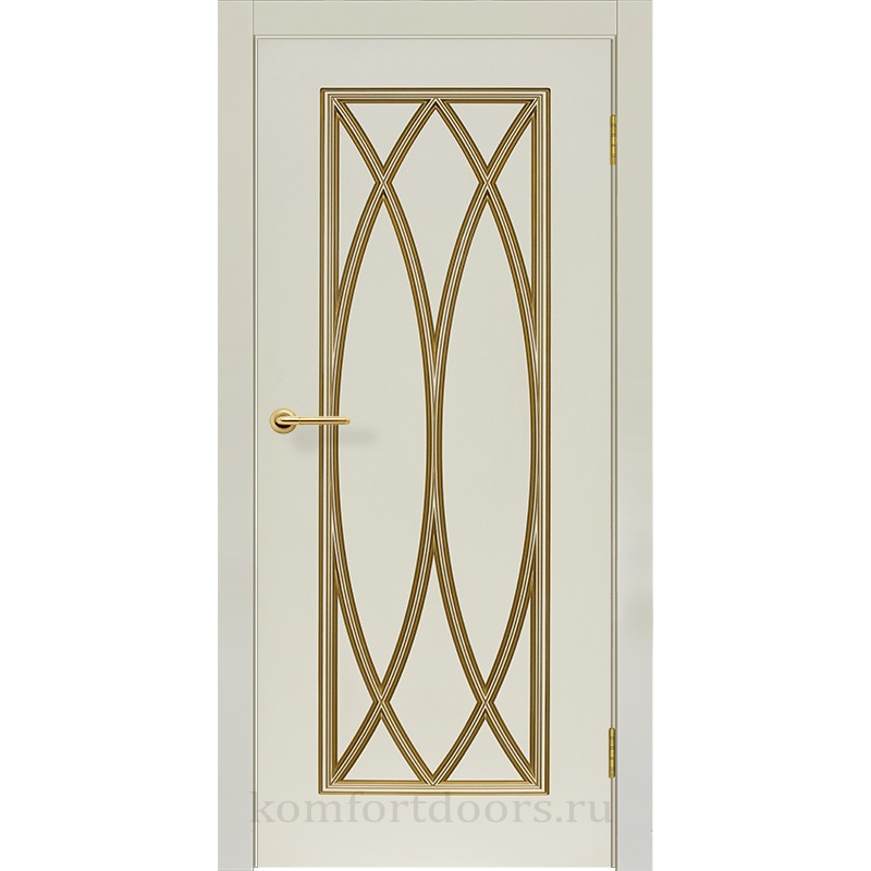 Komfortdoors - Флоренция-3 эмаль RAL9001+патина золото ДГ