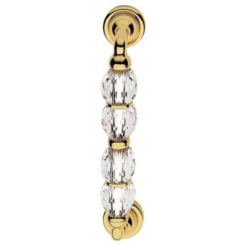 Linea Cali - Ручка дверная скоба Linea Cali CRYSTAL 830 MN OZ золото 24K глянцевое (240 мм) Linea Cali - Ручка дверная скоба Linea Cali CRYSTAL 830 MN OZ золото 24K глянцевое (240 мм)