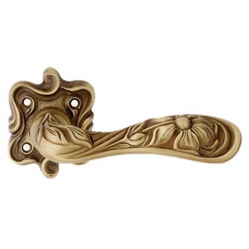 Linea Cali - Дверная ручка LINEA CALI на фигурной розетке ARTE 1165 RO 091 PM патина матовая Linea Cali - Дверная ручка LINEA CALI на фигурной розетке ARTE 1165 RO 091 PM патина матовая
