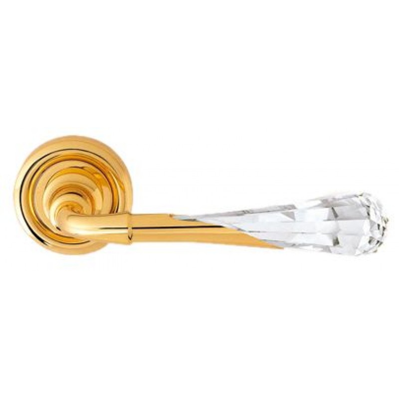 Linea Cali - Дверная ручка LINEA CALI GEMMA 1120 RO 103 на круглой розетке OZ золото 24K глянцевое Linea Cali - Дверная ручка LINEA CALI GEMMA 1120 RO 103 на круглой розетке OZ золото 24K глянцевое