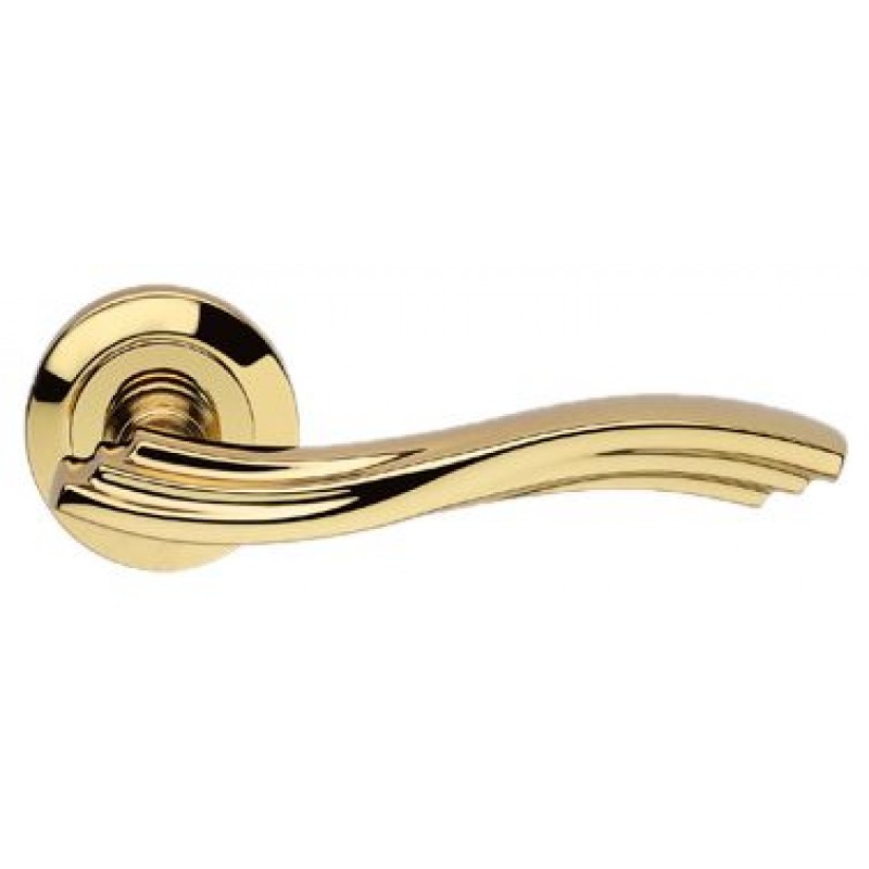 Linea Cali - Дверная ручка LINEA CALI на круглой розетке MARINA 755 RO 102 OZ золото 24K глянцевое
