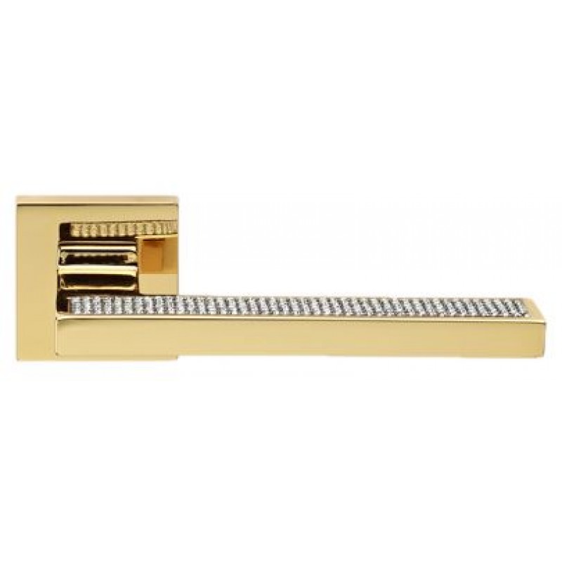 Linea Cali - Дверная ручка LINEA CALI на квадратной розетке SINTESI 1301 RO 019 OZ (Sw) золото 24K глянцевое Linea Cali - Дверная ручка LINEA CALI на квадратной розетке SINTESI 1301 RO 019 OZ (Sw) золото 24K глянцевое