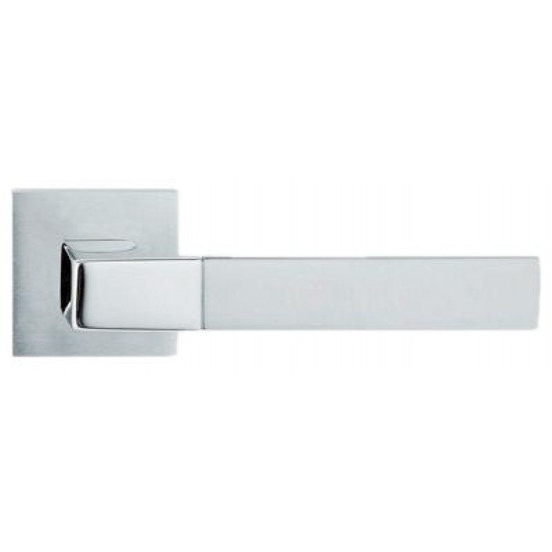 Linea Cali - Дверная ручка LINEA CALI THAIS 1155 RO 019 на квадратной розетке CC хром полированный / хром матовый Linea Cali - Дверная ручка LINEA CALI THAIS 1155 RO 019 на квадратной розетке CC хром полированный / хром матовый
