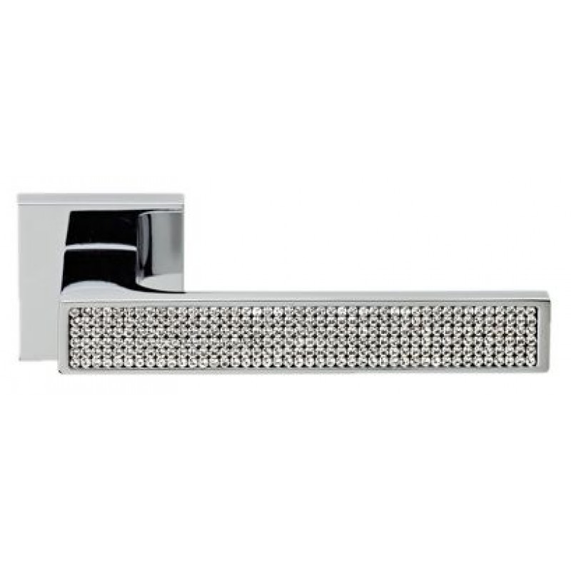 Linea Cali - Дверная ручка LINEA CALI ZEN Swar. 1157 RO 019 на квадратной розетке CR хром глянцевый Linea Cali - Дверная ручка LINEA CALI ZEN Swar. 1157 RO 019 на квадратной розетке CR хром глянцевый