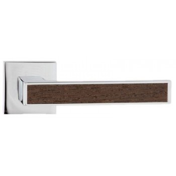 Дверная ручка LINEA CALI "ZEN" Wenge 1158 RO 019 на квадратной розетке CR хром глянцевый