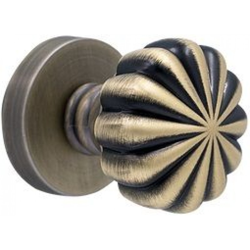 - Дверная ручка-кноб PIRUETTE VEGA L143 ANTIQUE BRONZE античная бронза