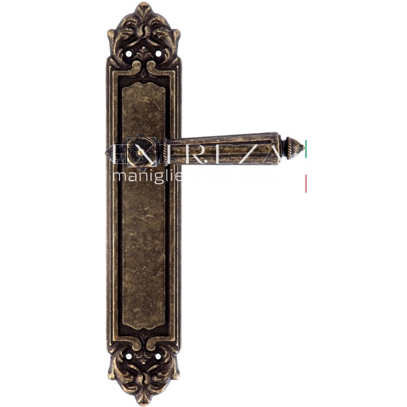 Extreza - Дверная ручка Extreza LEON (Леон) 303 на планке PL02 античная бронза F23 Extreza - Дверная ручка Extreza LEON (Леон) 303 на планке PL02 античная бронза F23