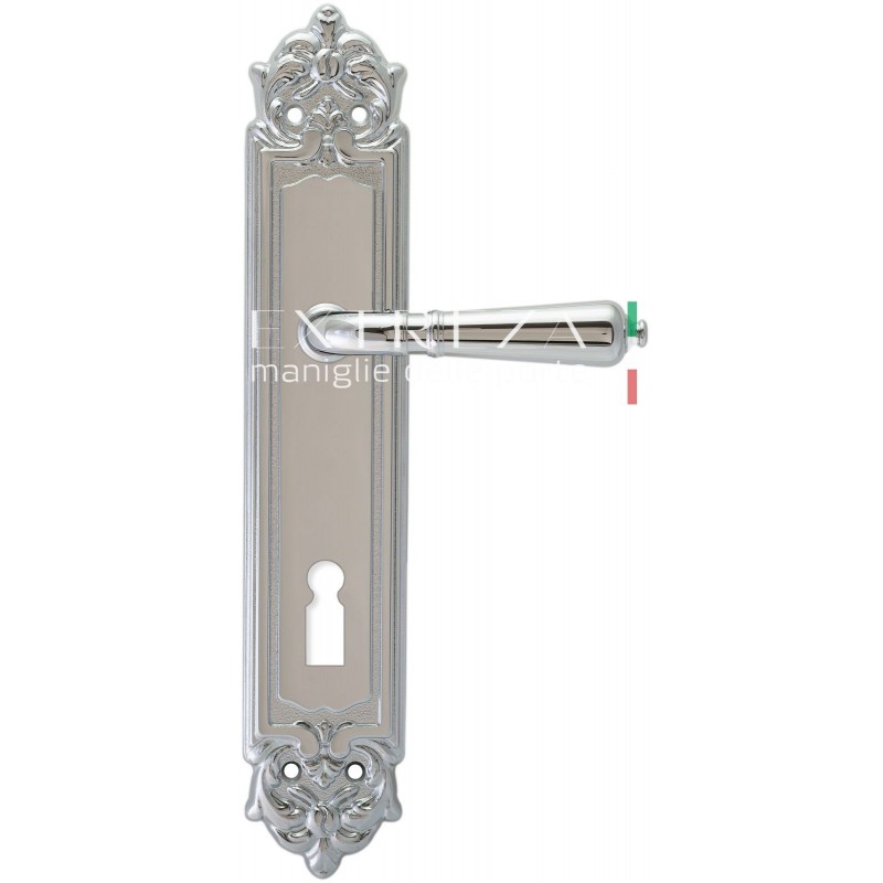 Extreza - Дверная ручка Extreza PETRA (Петра) 304 на планке PL02 KEY полированный хром F04 Extreza - Дверная ручка Extreza PETRA (Петра) 304 на планке PL02 KEY полированный хром F04