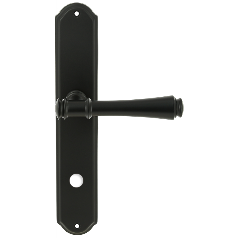 Extreza - Дверная ручка Extreza PIERO (Пьеро) 326 на планке PL01 WC черный матовый F22 Extreza - Дверная ручка Extreza PIERO (Пьеро) 326 на планке PL01 WC черный матовый F22