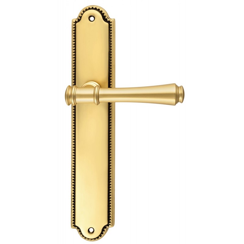 Extreza - Дверная ручка Extreza PIERO (Пиеро) 326 на планке PL03 французское золото + патина F59 Extreza - Дверная ручка Extreza PIERO (Пиеро) 326 на планке PL03 французское золото + патина F59