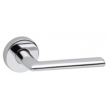 Дверная ручка FIMET SLIM 1063/273 на круглой розетке, полированный хром F04