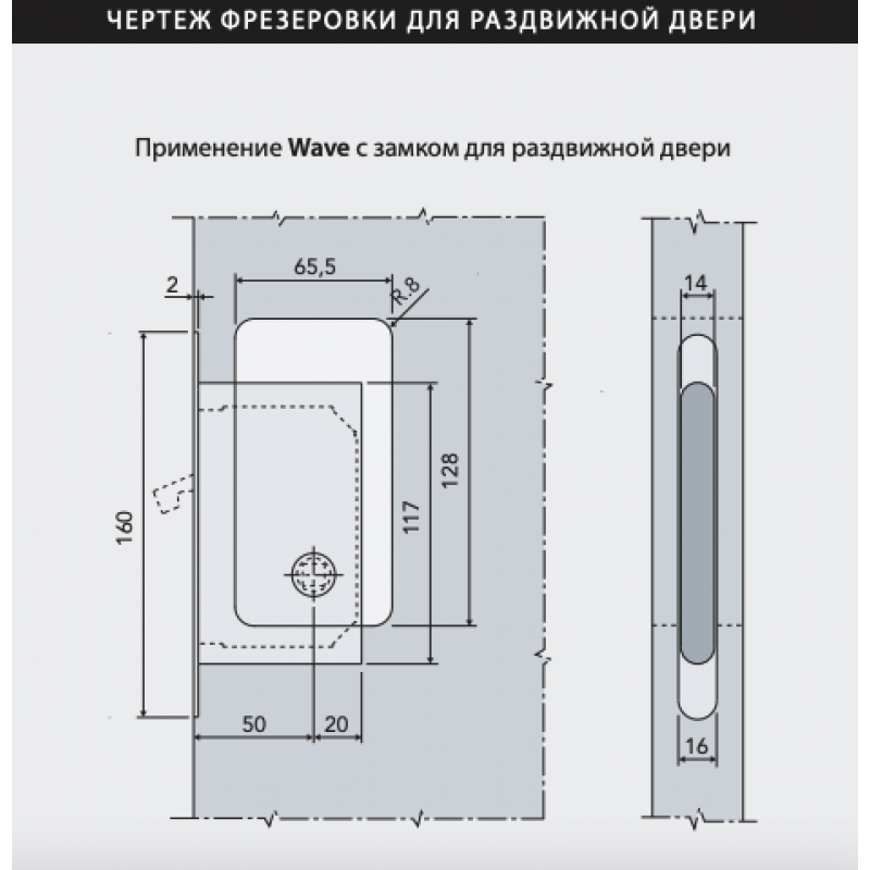 Agb - Дверная ручка AGB WAVE B30002.00.93 для межкомнатных дверей черный (под фиксатор)